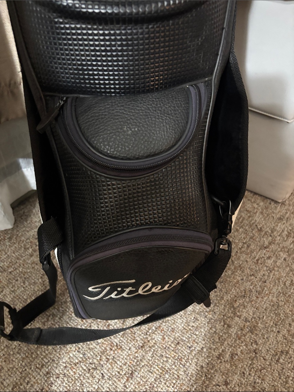 Titleist Black and White Men’s Golf Cart Bag with Bold Logo - Picture 8 of 15